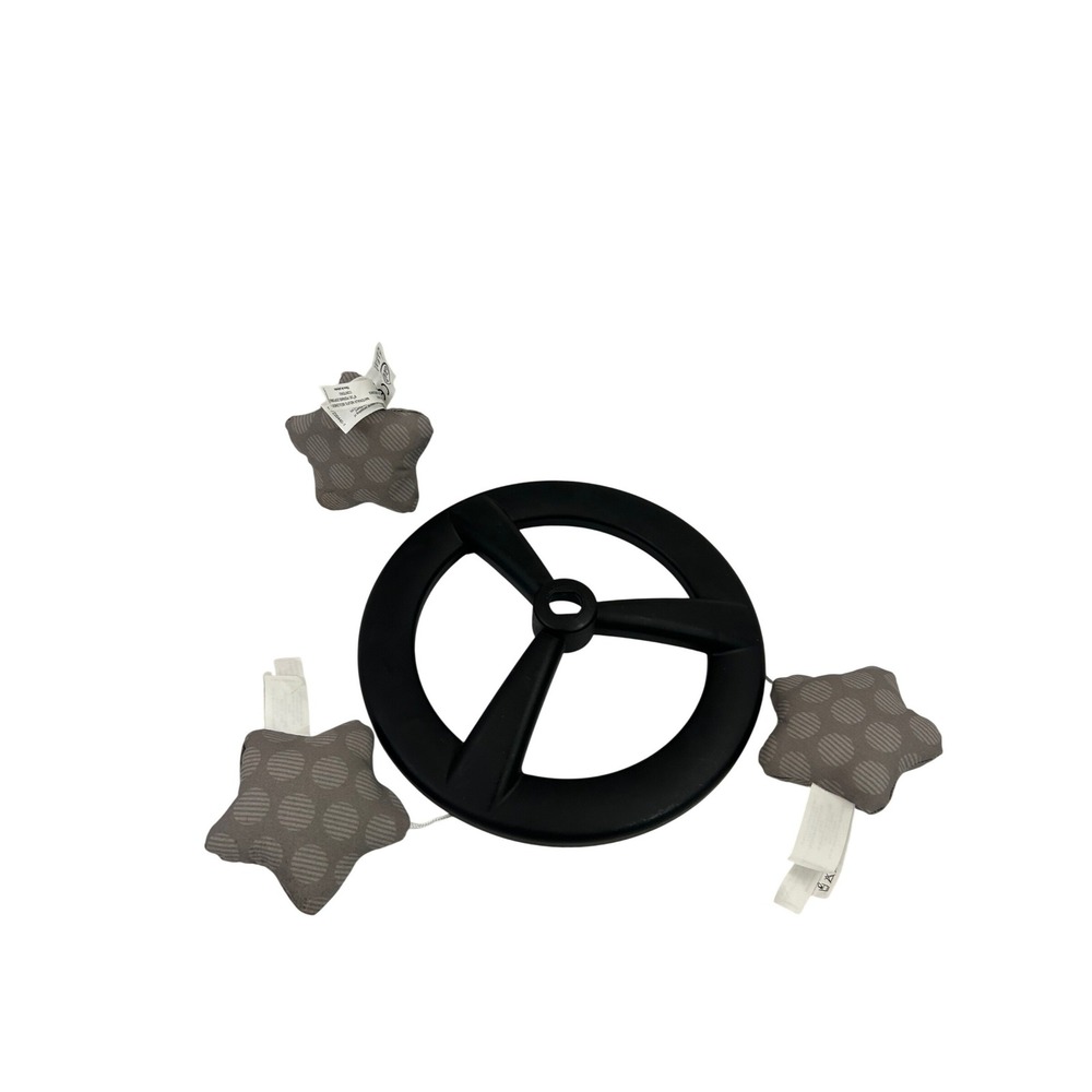 Graco Stroller Mobile Toy Bar Attachment Gray Star Plush Polka Dot Kids Baby